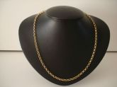 Cordão Oco / Elo Portugues em Ouro