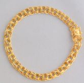 Pulseira Masc. Elo Friso em Ouro 18 kl(750)