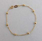 Pulseira Infantil  Mod. Bolinha em Ouro 18 kl(750)