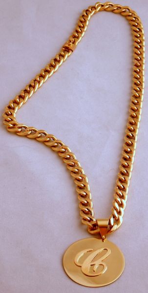 Cordão Oco-Elo Batido em Ouro 18 kl