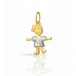 Pingente Coleção - Menina em Ouro 18kl (750)