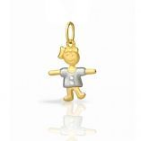 Pingente Coleção - Menina em Ouro 18kl (750)