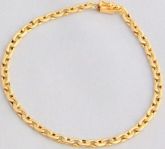 Pulseira Mod. Elo Direito Esquerdo em Ouro 18 kl(750)