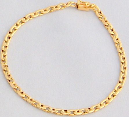 Pulseira Mod. Elo Direito Esquerdo em Ouro 18 kl(750)